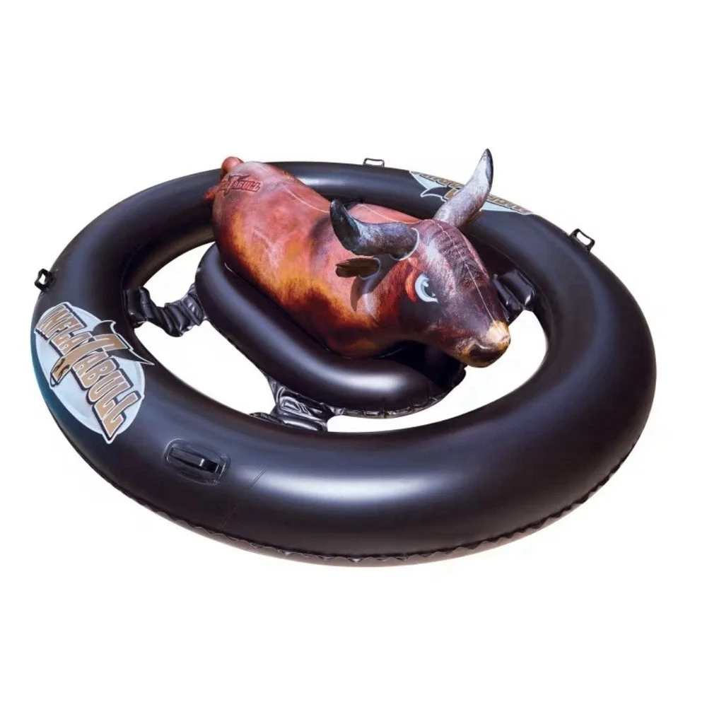 Inflatable Bull Pool Toy Adult Play Large Bull Ride Party MSRP 110 - Picture 2 of 8
